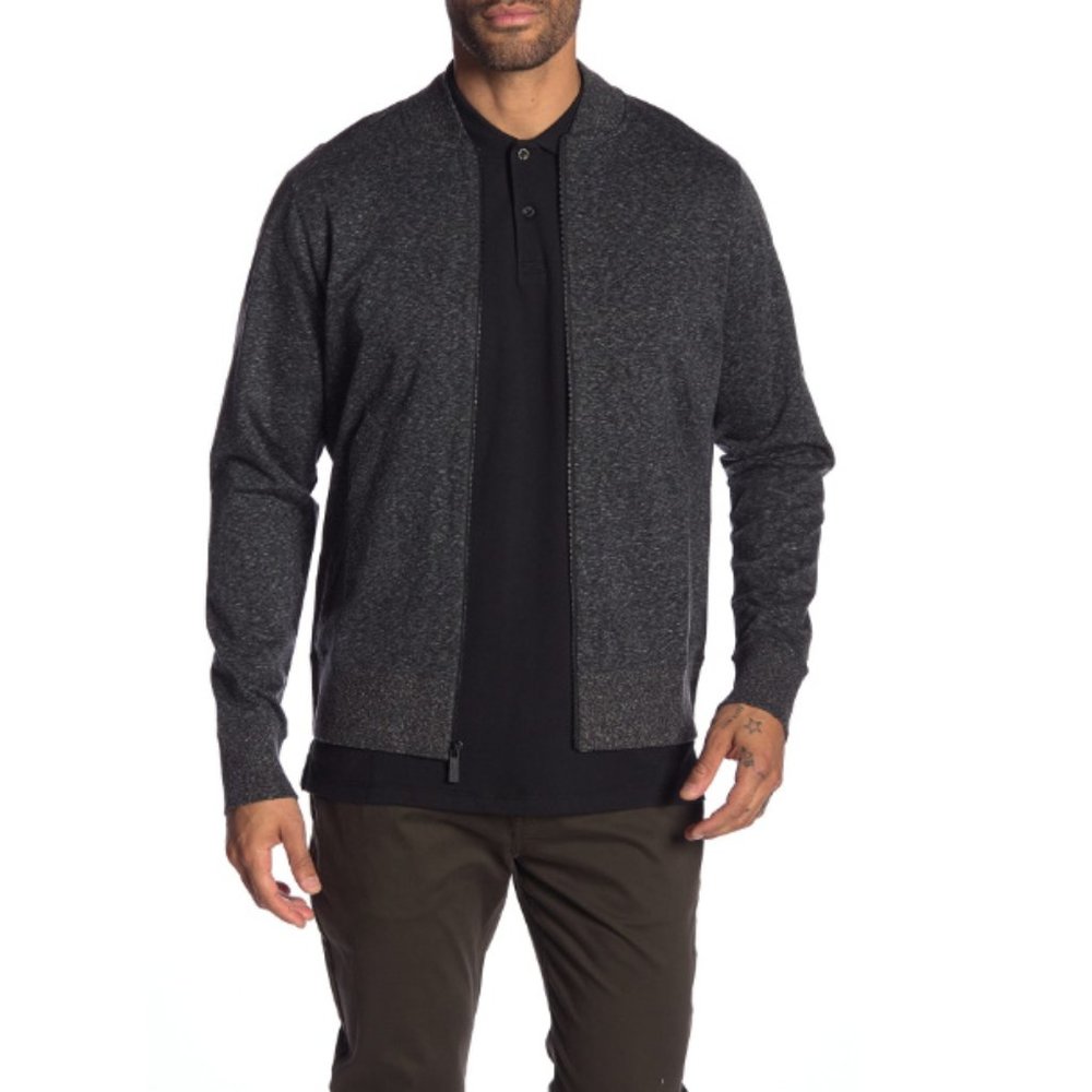 The Good Man Brand Gray French Terry Bomber Jacket